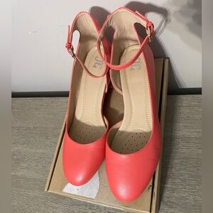 Journee Collection Women's Seely Wedges Coral Size 10